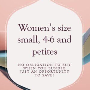 Women's Sizes small, 4-6 and small petites